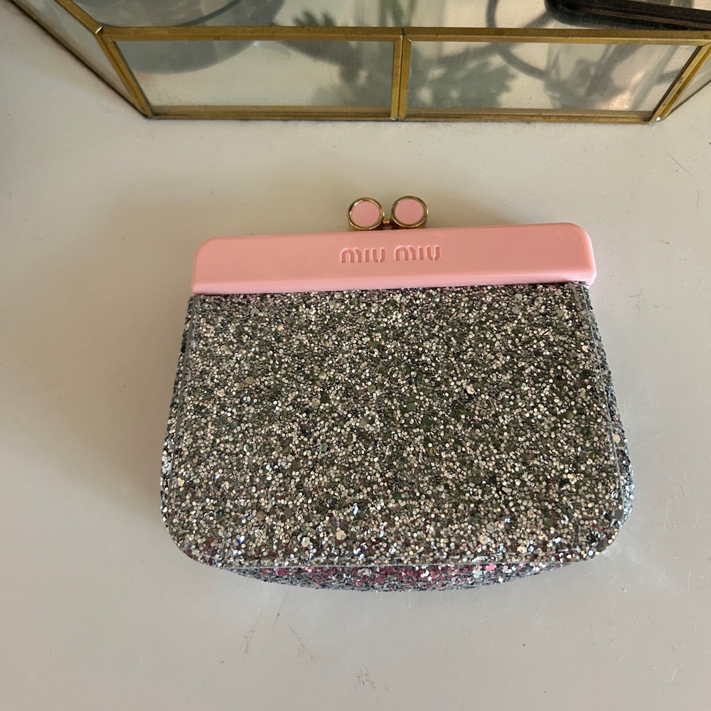 MIU MIU GLITTER POUCH